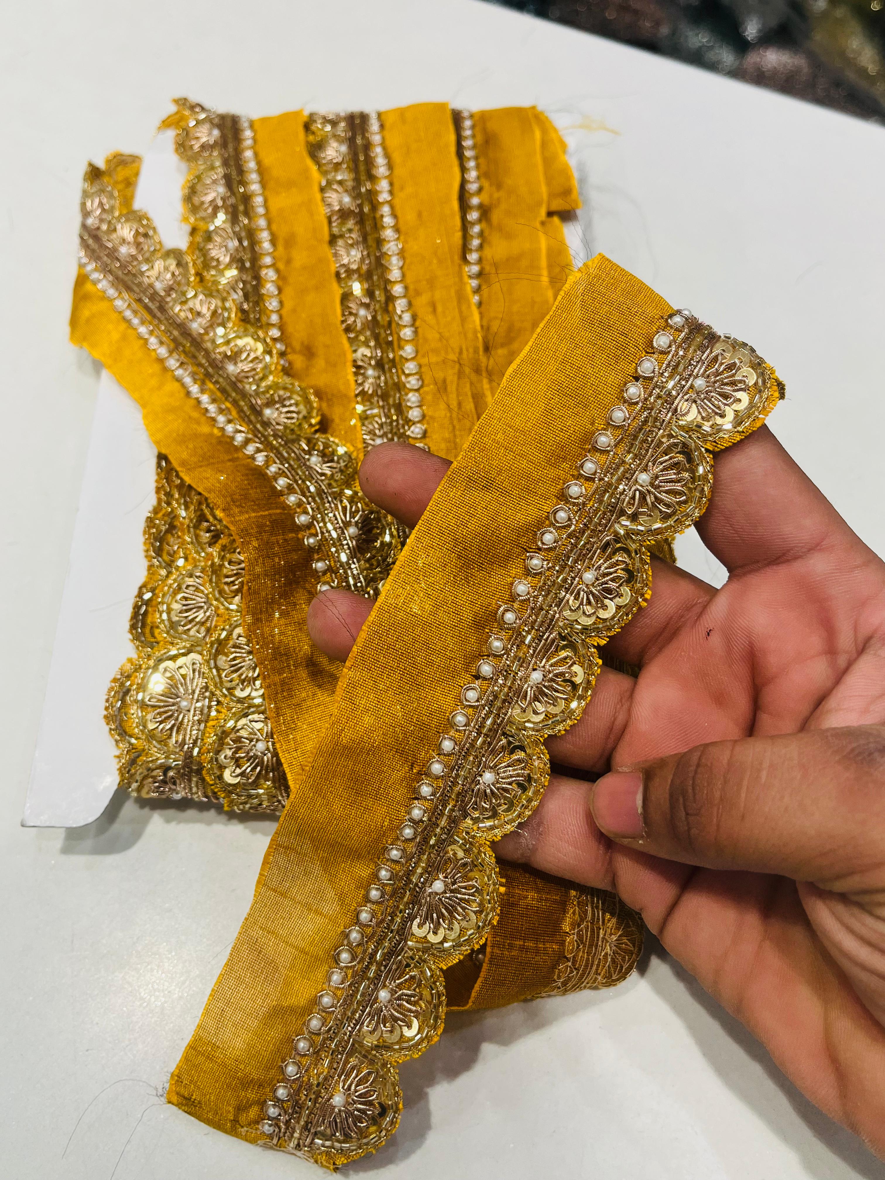 K.R KASAT - Yellow Colour Lace